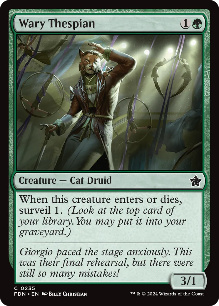 Comédien circonspect — Foundations — Magic: The Gathering