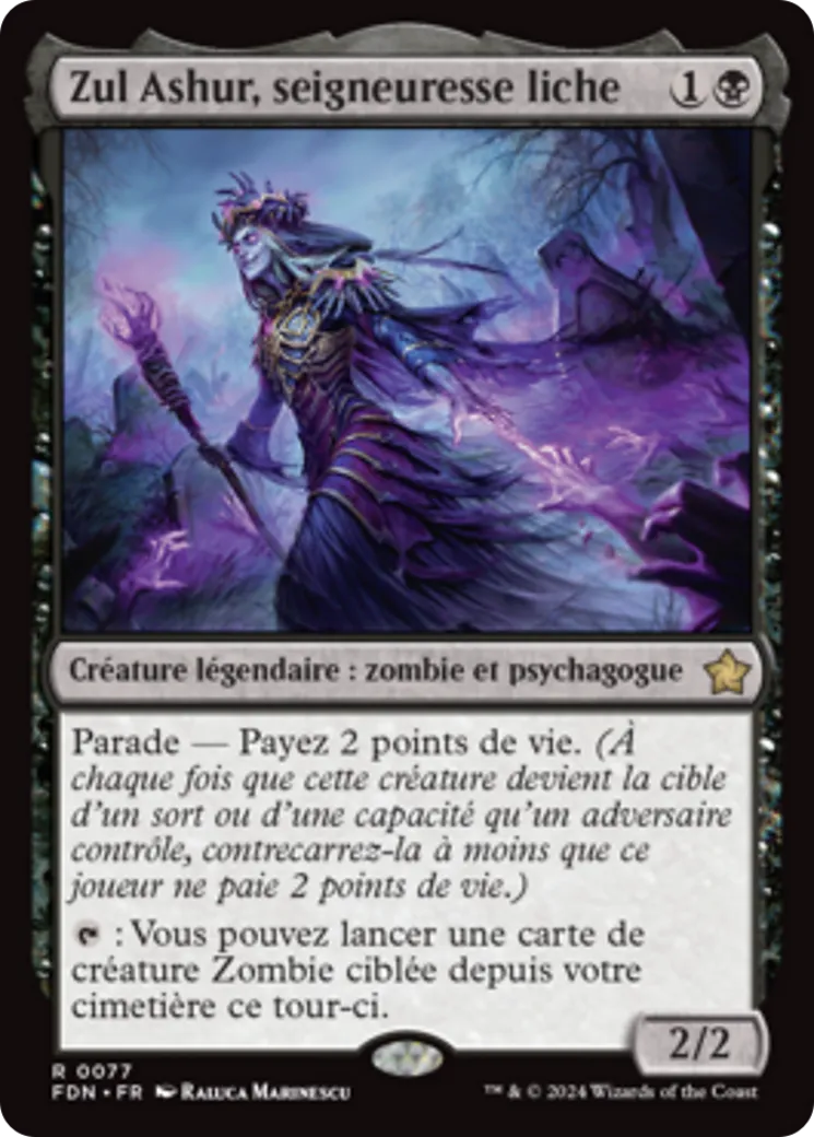 Zul Ashur, seigneuresse liche — Foundations — Magic: The Gathering