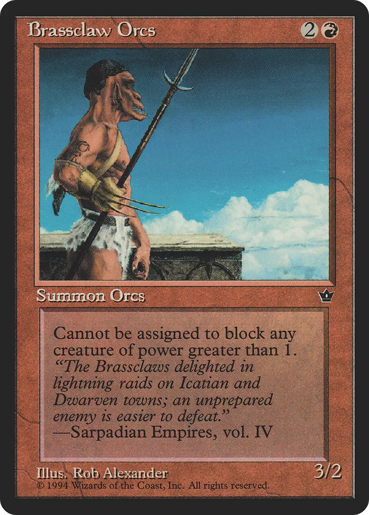 Orques de la Griffe d'airain — Fallen Empires — Magic: The Gathering