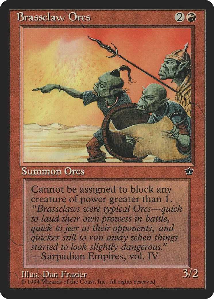 Orques de la Griffe d'airain — Fallen Empires — Magic: The Gathering
