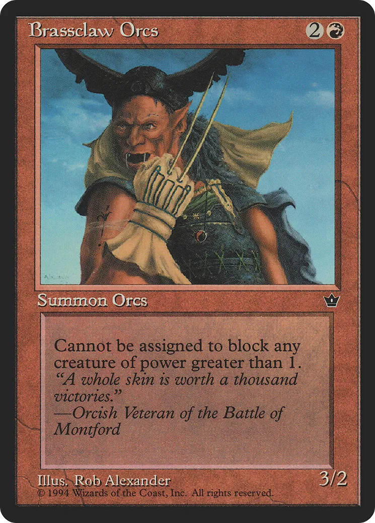 Orques de la Griffe d'airain — Fallen Empires — Magic: The Gathering