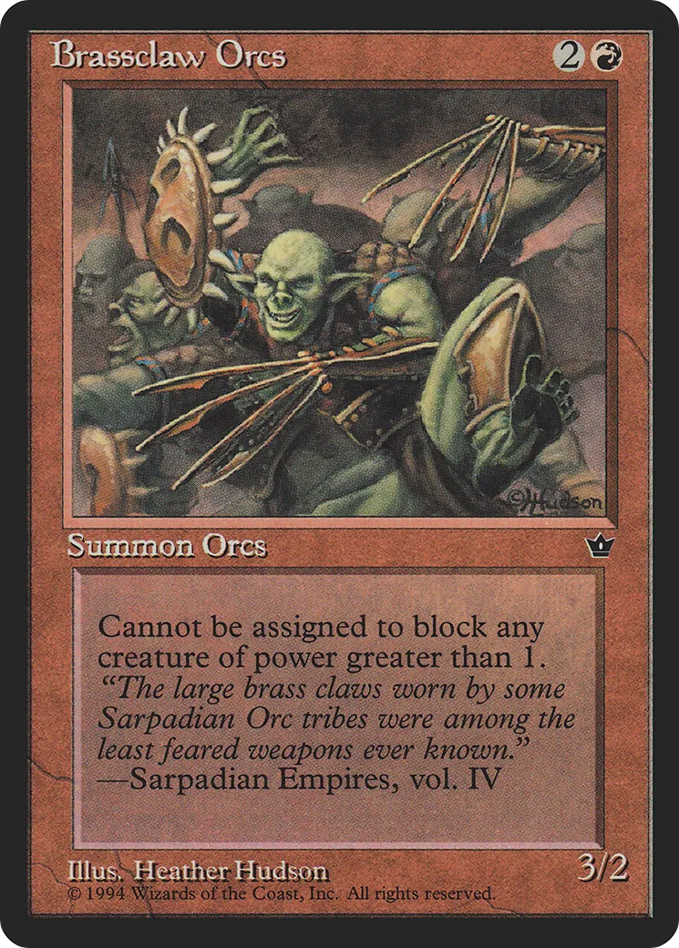 Orques de la Griffe d'airain — Fallen Empires — Magic: The Gathering