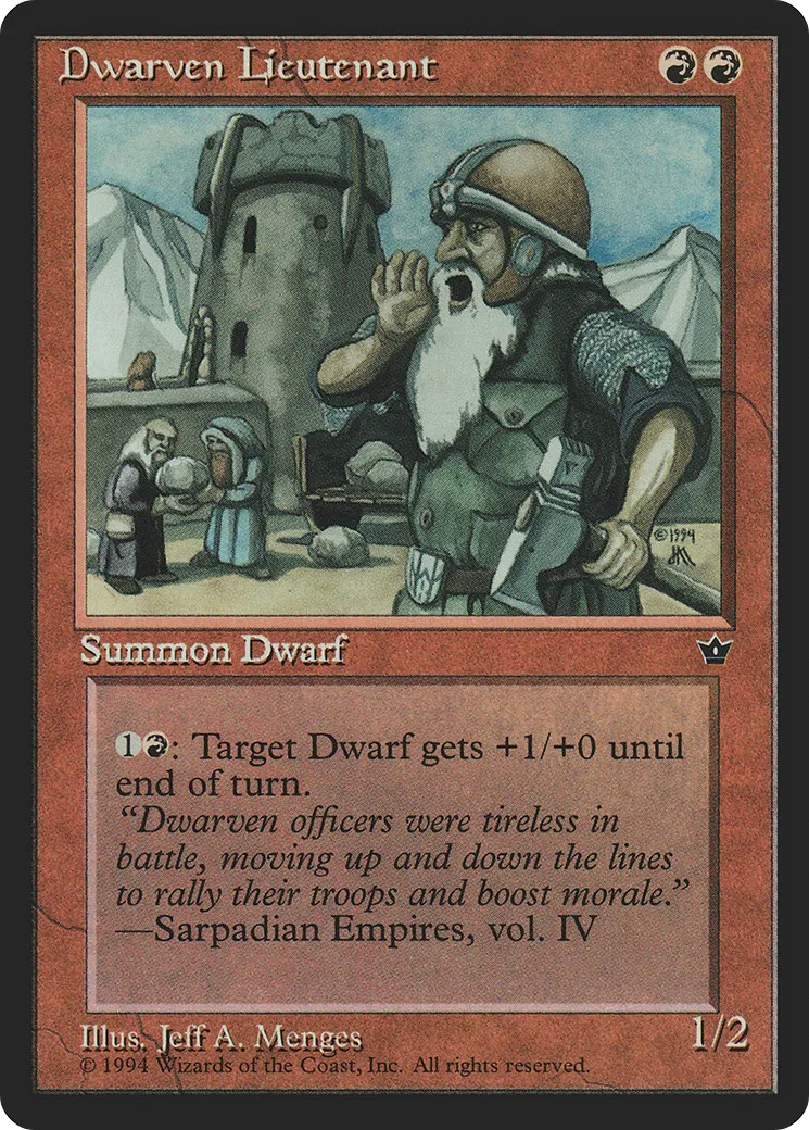 Dwarven Lieutenant — Fallen Empires — Magic: The Gathering