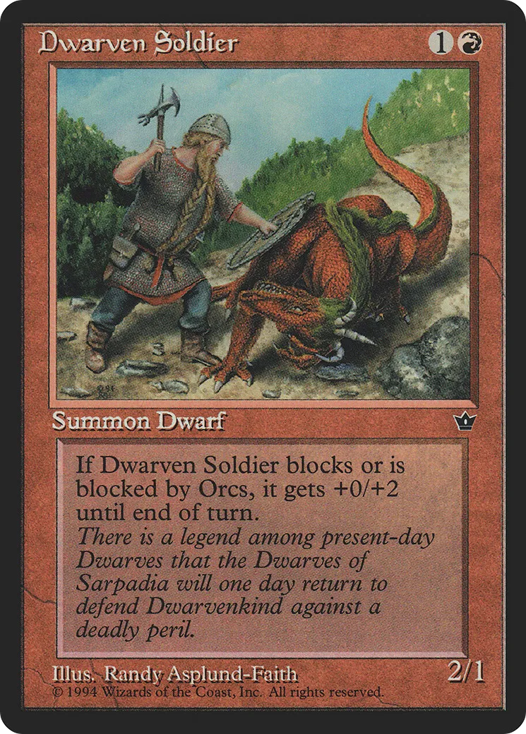 Soldat nain — Fallen Empires — Magic: The Gathering