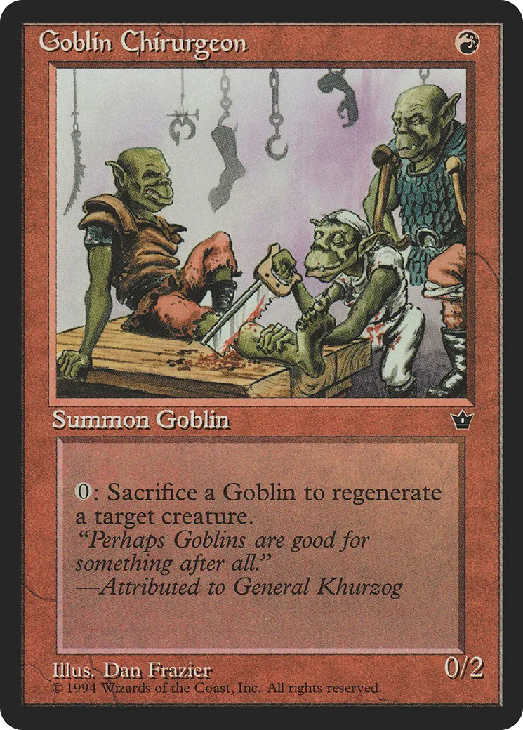 Goblin Chirurgeon — Fallen Empires — Magic: The Gathering