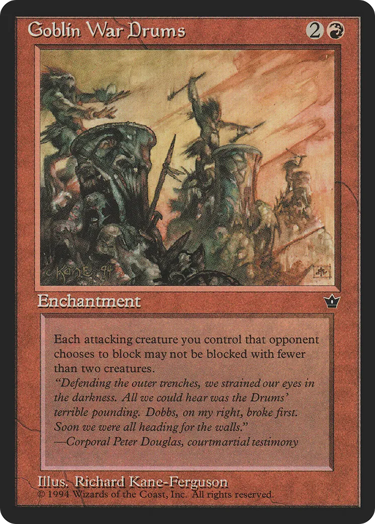 Goblin War Drums — Fallen Empires — Magic: The Gathering
