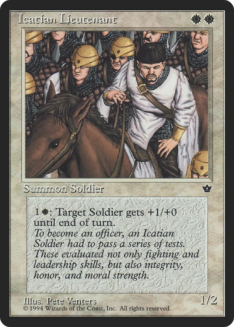 Icatian Lieutenant — Fallen Empires — Magic: The Gathering