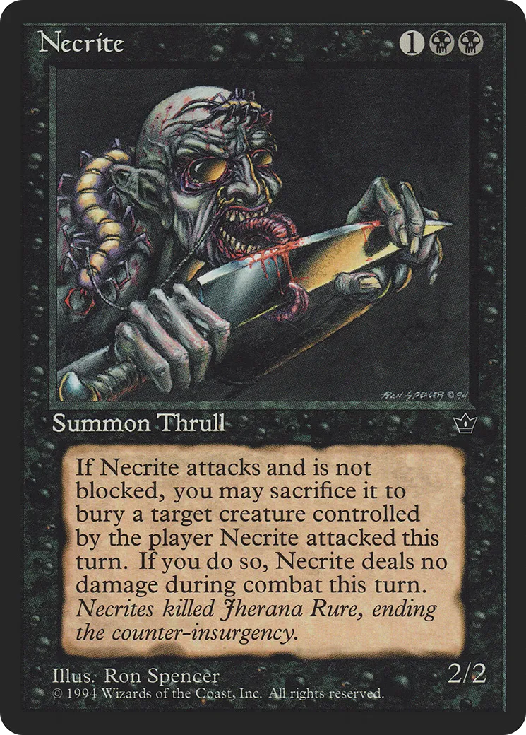 Necrite from Fallen Empires - Magic: The Gathering