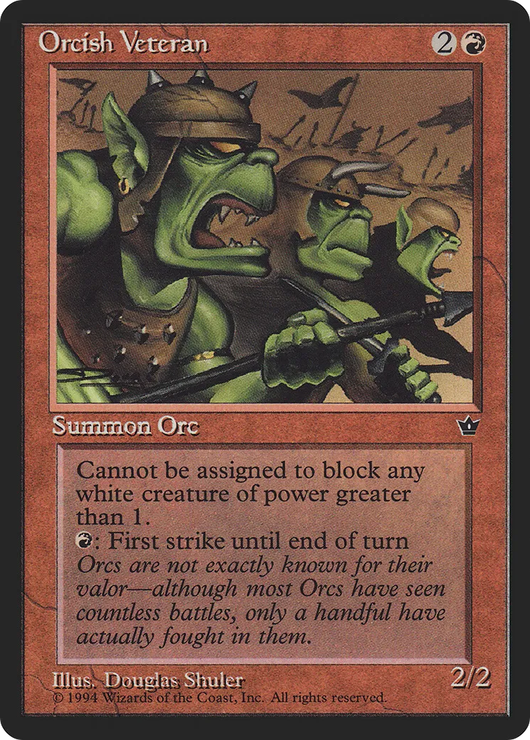 Orcish Veteran — Fallen Empires — Magic: The Gathering