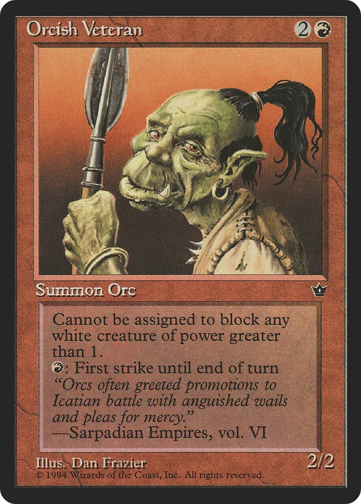 Orcish Veteran — Fallen Empires — Magic: The Gathering
