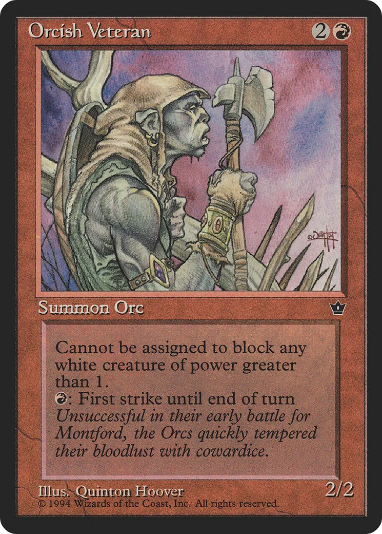 Orcish Veteran — Fallen Empires — Magic: The Gathering
