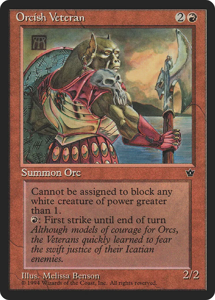 Orcish Veteran — Fallen Empires — Magic: The Gathering