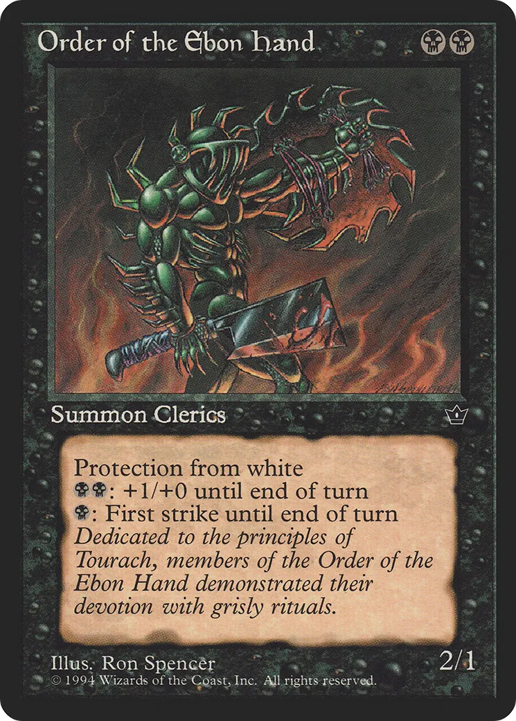 Order of the Ebon Hand — Fallen Empires — Magic: The Gathering