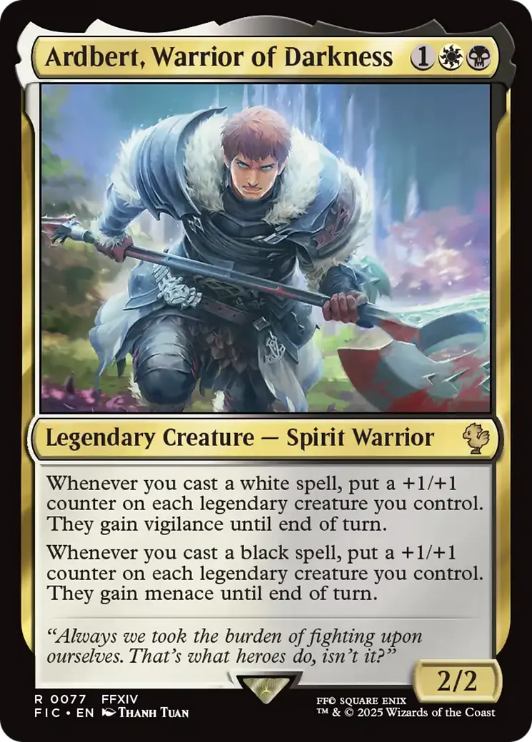 Ardbert, Guerrier des Ténèbres — Final Fantasy Commander — Magic: The Gathering