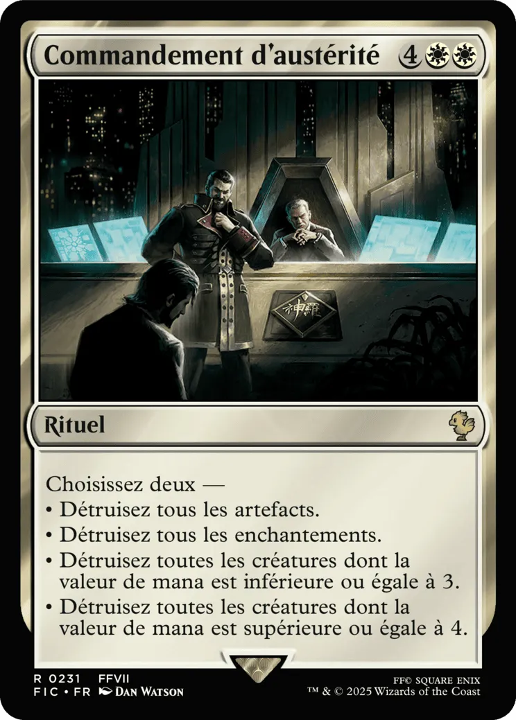 Commandement d'austérité from Final Fantasy Commander - Magic: The Gathering