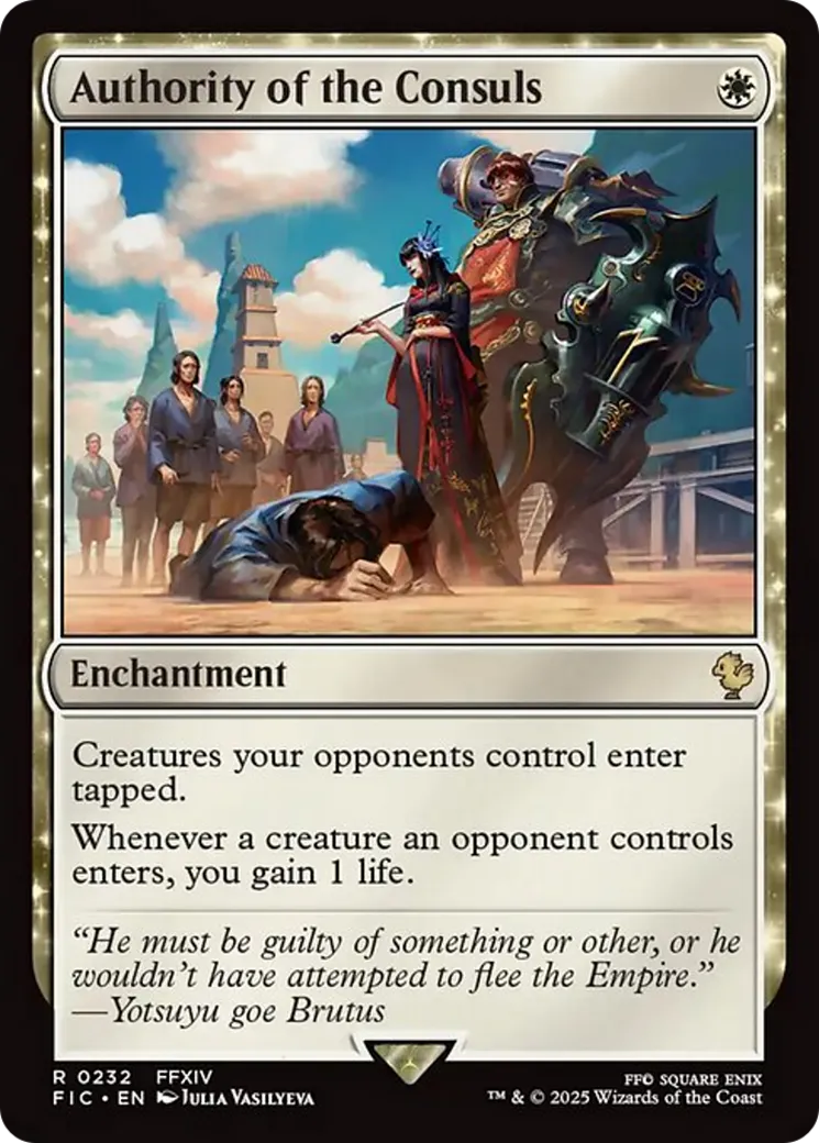 Authority of the Consuls from Final Fantasy Commander - Magic: The Gathering