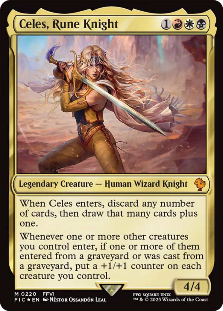 Celes, chevalier runique — Final Fantasy Commander — Magic: The Gathering