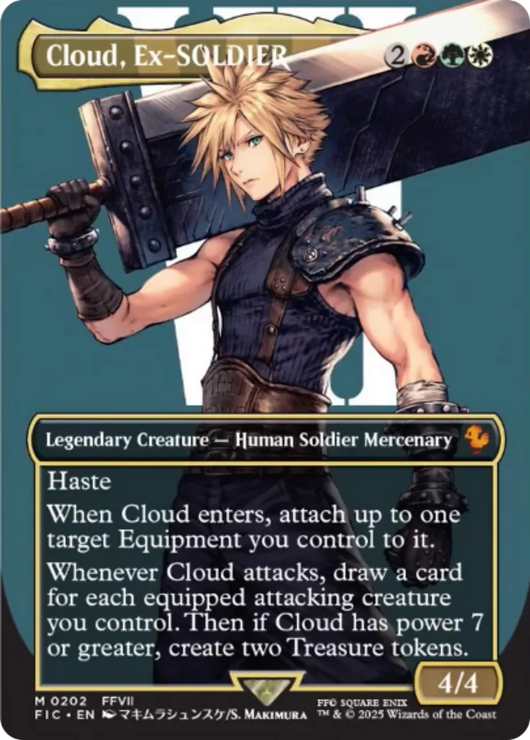 Cloud, Ex-SOLDIER from Final Fantasy Commander - Magic: The Gathering