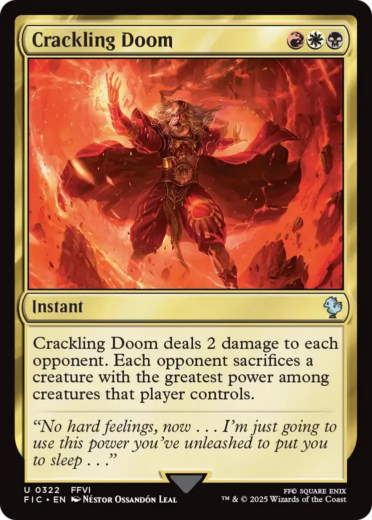 Crackling Doom from Final Fantasy Commander - Magic: The Gathering
