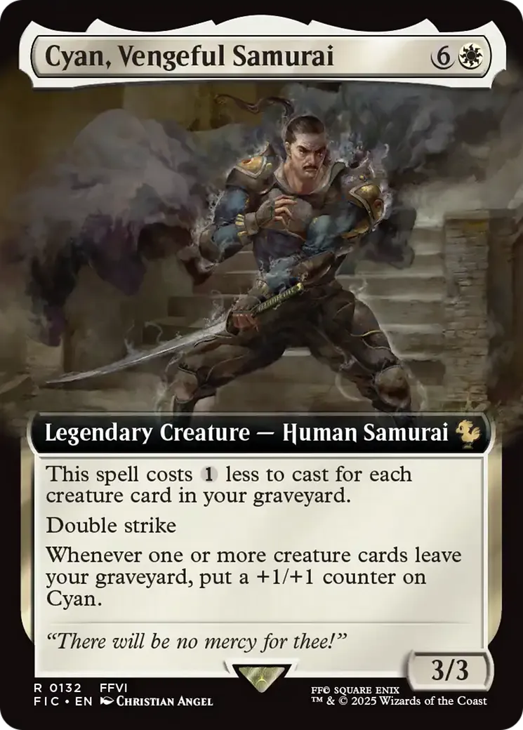 Cyan, samouraï vengeur — Final Fantasy Commander — Magic: The Gathering