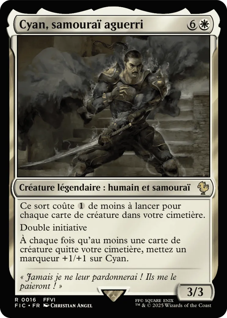 Cyan, samouraï vengeur — Final Fantasy Commander — Magic: The Gathering