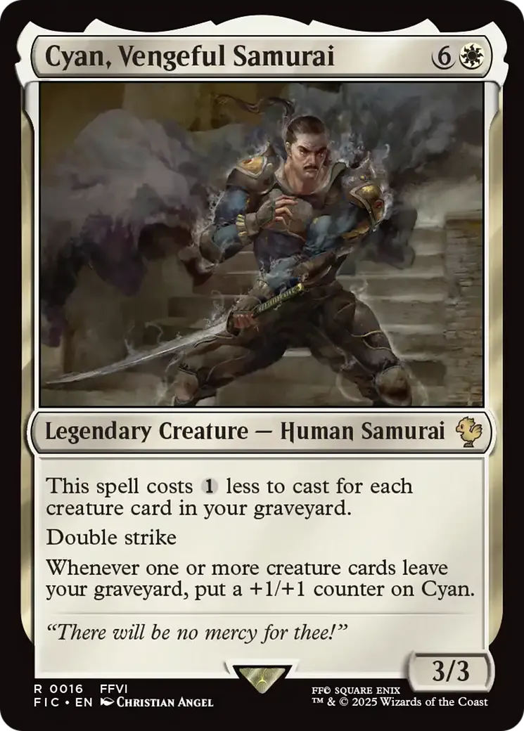 Cyan, Vengeful Samurai — Final Fantasy Commander — Magic: The Gathering