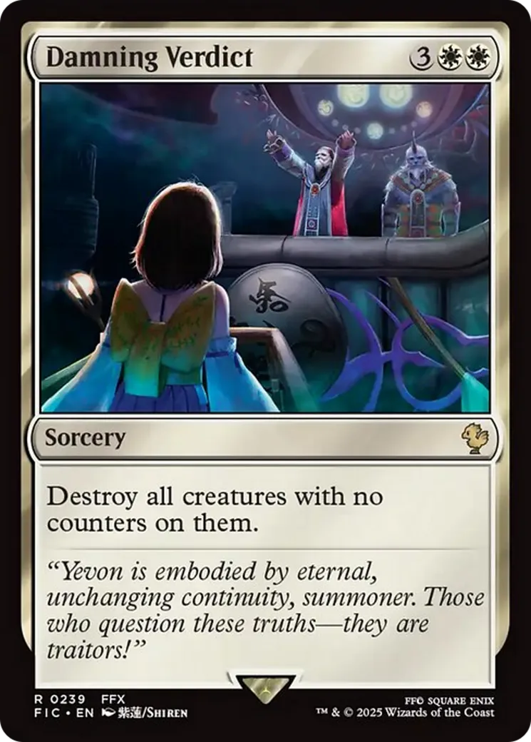 Damning Verdict — Final Fantasy Commander — Magic: The Gathering