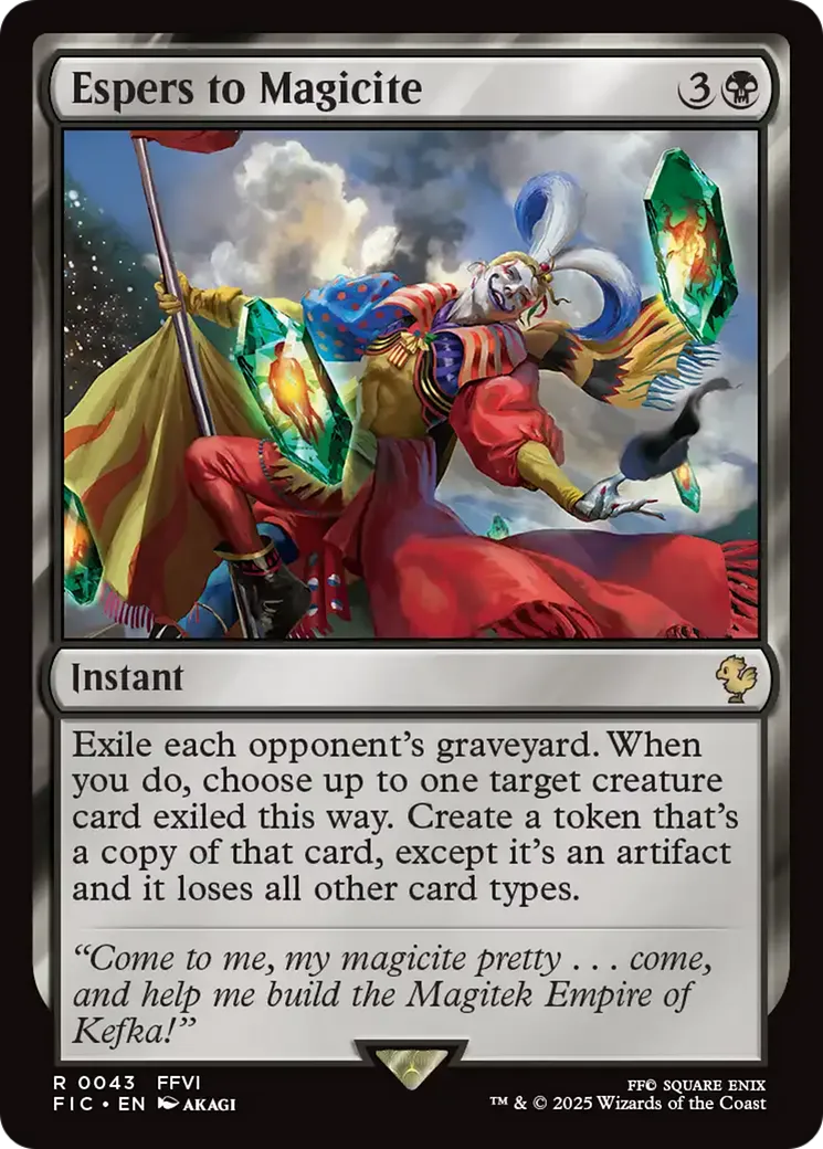 Transformation des chimères en magilithes — Final Fantasy Commander — Magic: The Gathering