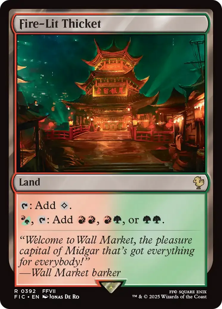 Fire-Lit Thicket — Final Fantasy Commander — Magic: The Gathering