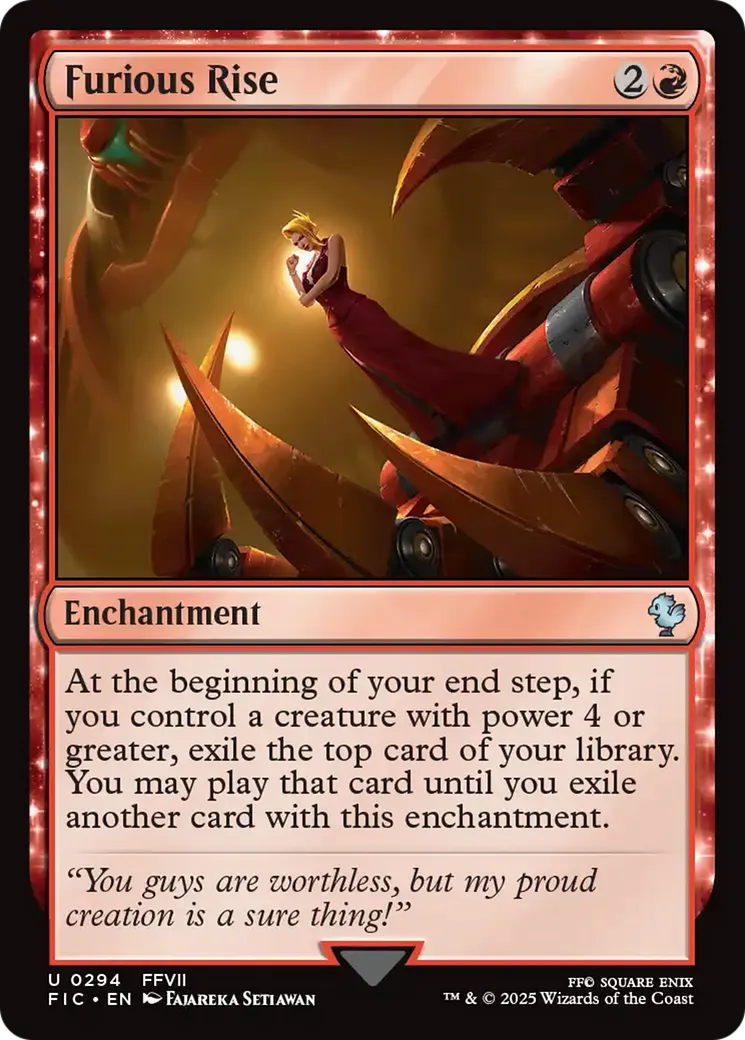 Furious Rise — Final Fantasy Commander — Magic: The Gathering