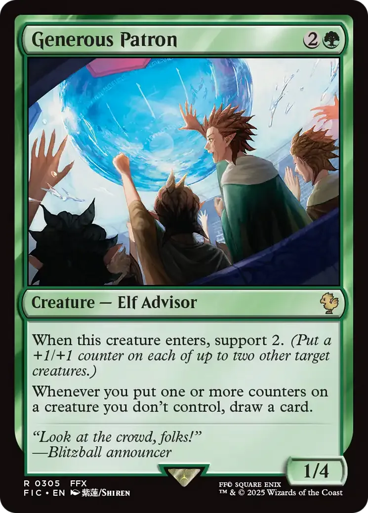Generous Patron — Final Fantasy Commander — Magic: The Gathering
