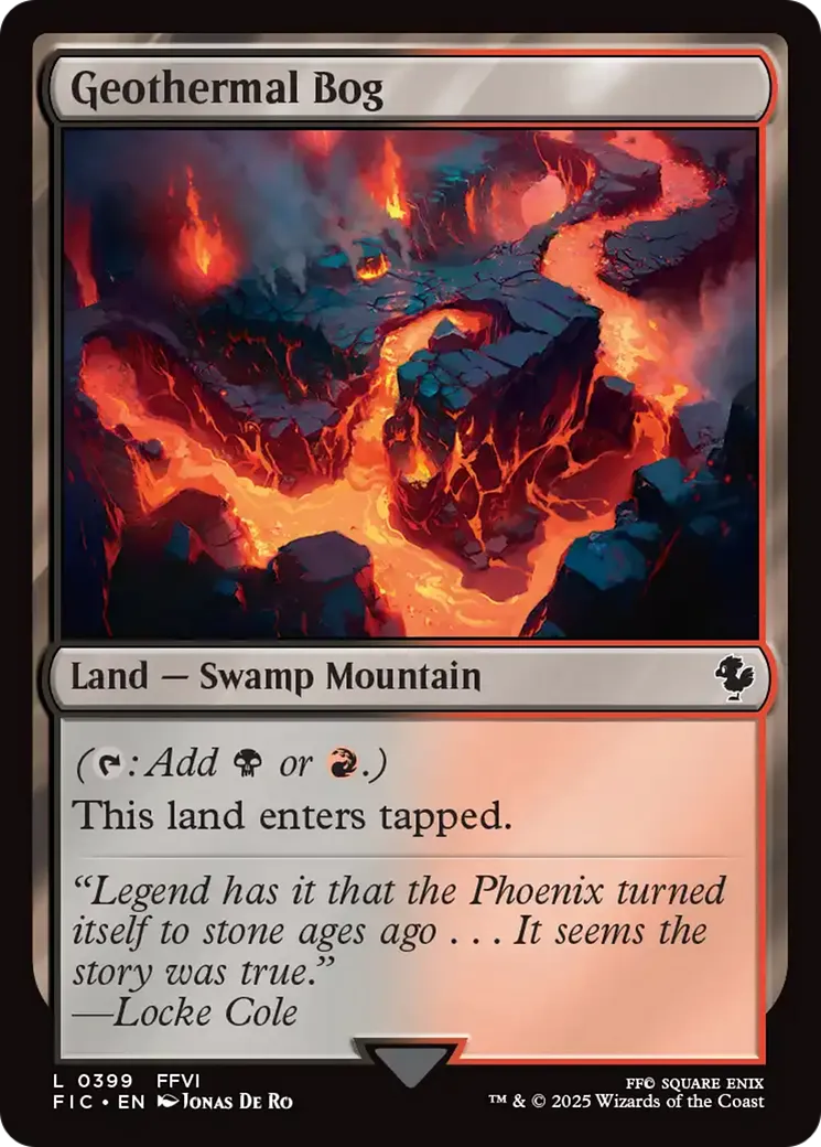 Geothermal Bog — Final Fantasy Commander — Magic: The Gathering