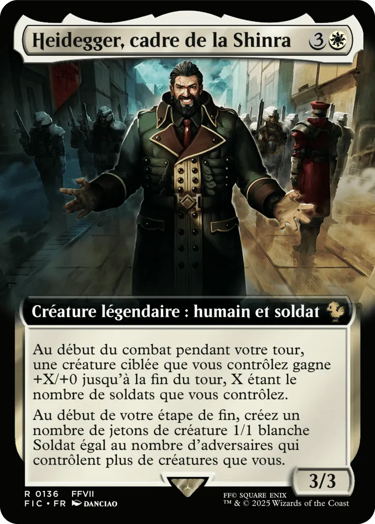 Heidegger, cadre de Shinra — Final Fantasy Commander — Magic: The Gathering