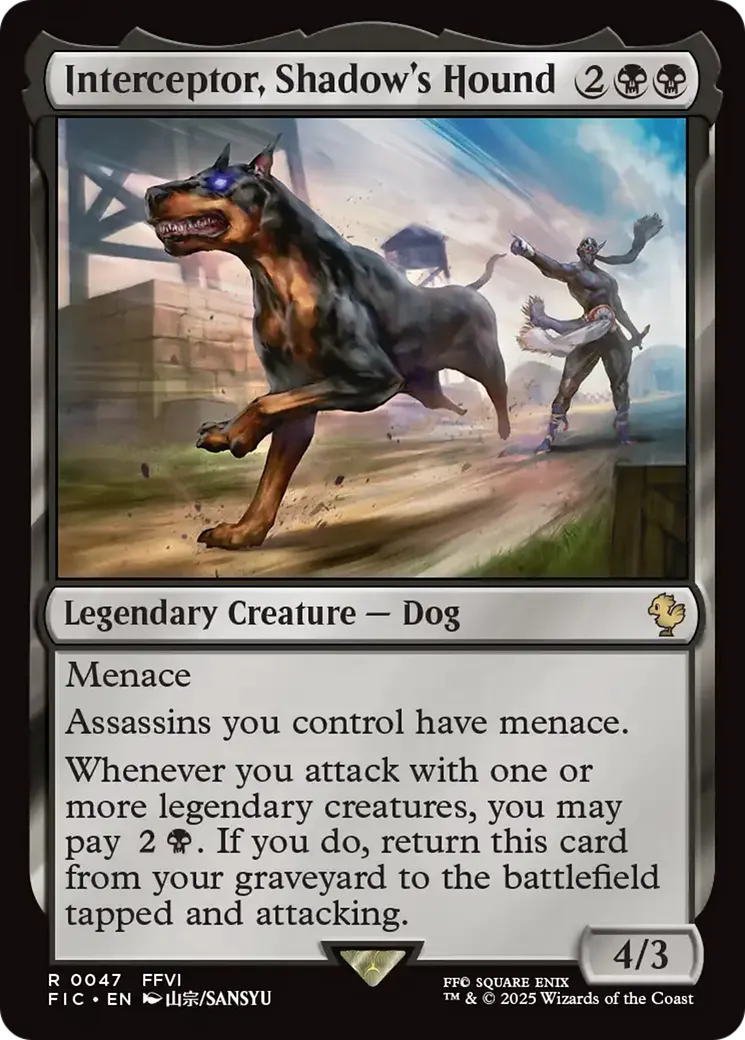 Interceptor, Shadow's Hound — Final Fantasy Commander — Magic: The Gathering