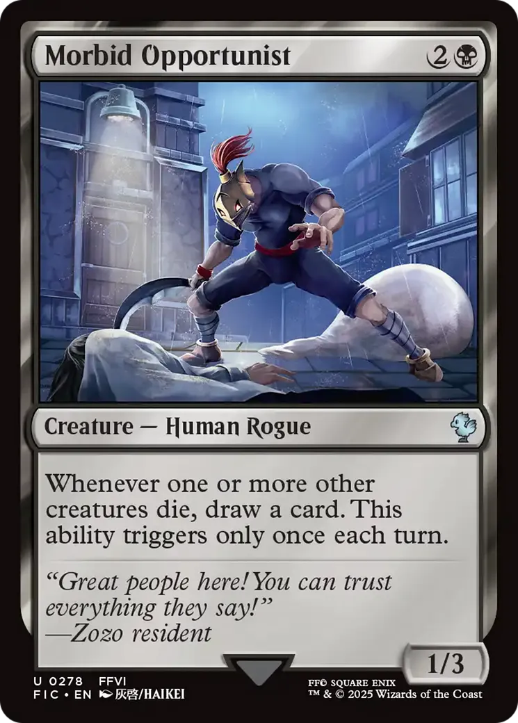 Morbid Opportunist — Final Fantasy Commander — Magic: The Gathering