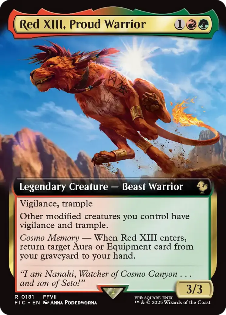 Red XIII, fier guerrier — Final Fantasy Commander — Magic: The Gathering
