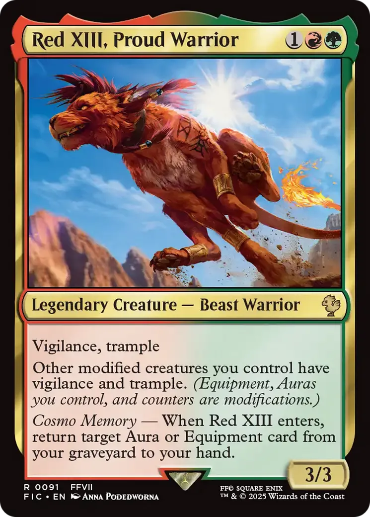 Red XIII, Proud Warrior — Final Fantasy Commander — Magic: The Gathering
