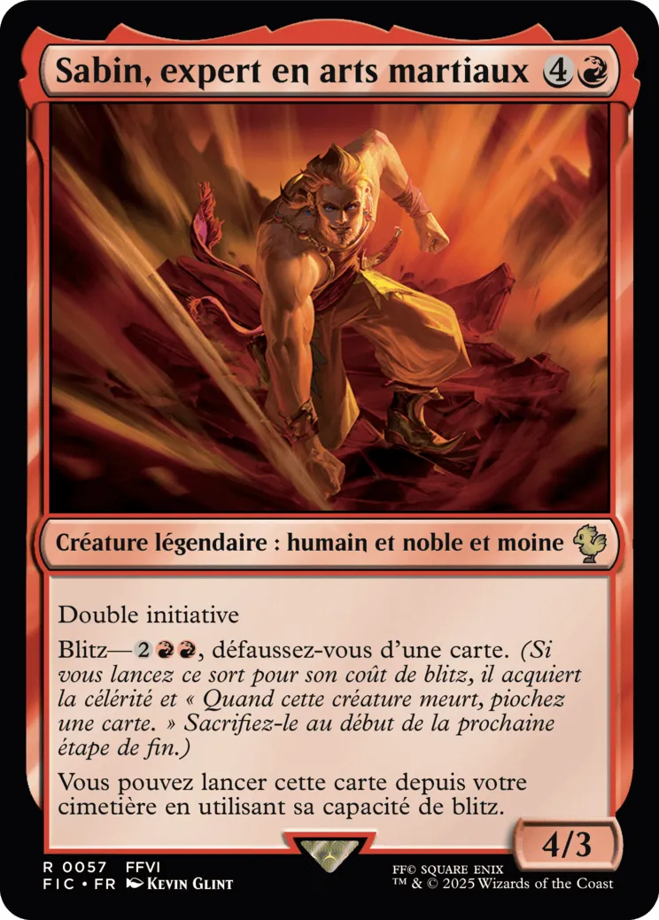 Sabin, maître moine — Final Fantasy Commander — Magic: The Gathering