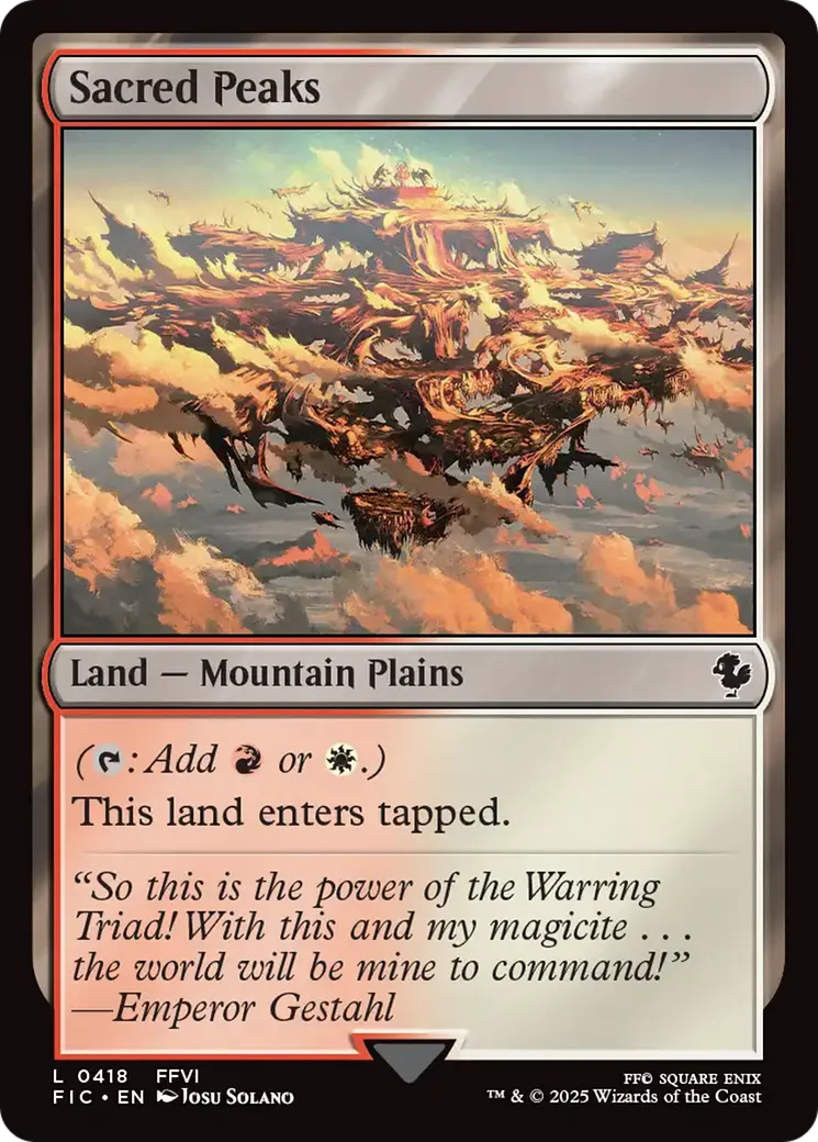 Sacred Peaks — Final Fantasy Commander — Magic: The Gathering