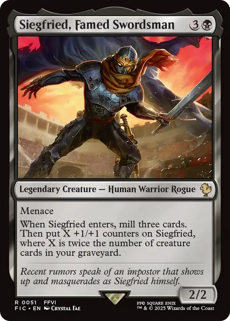 Siegfried, épéiste réputé — Final Fantasy Commander — Magic: The Gathering