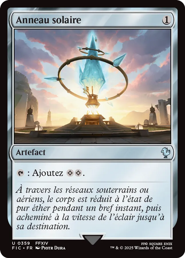 Anneau solaire — Final Fantasy Commander — Magic: The Gathering