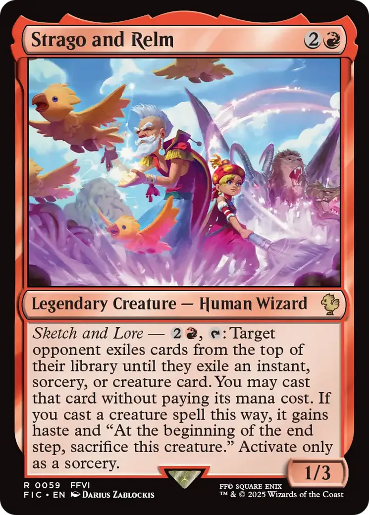 Strago et Relm — Final Fantasy Commander — Magic: The Gathering
