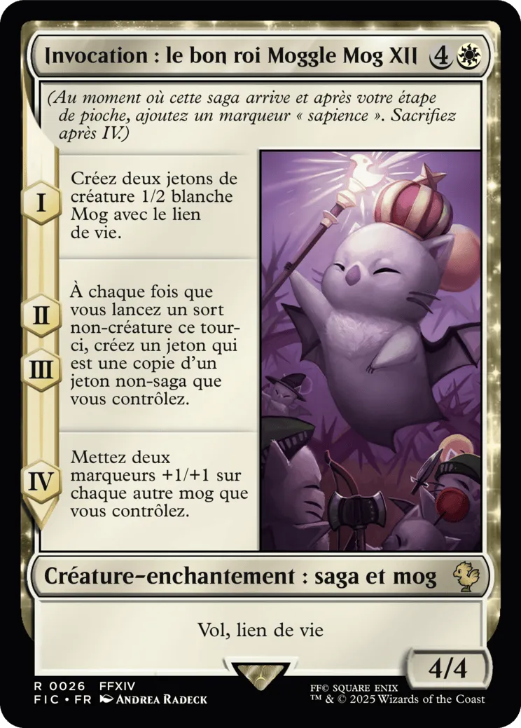 Invocation : le bon roi Moggle Mog XII — Final Fantasy Commander — Magic: The Gathering