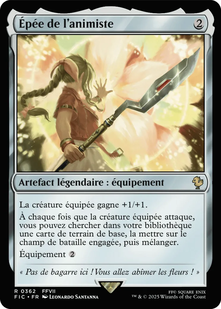 Épée de l'animiste — Final Fantasy Commander — Magic: The Gathering