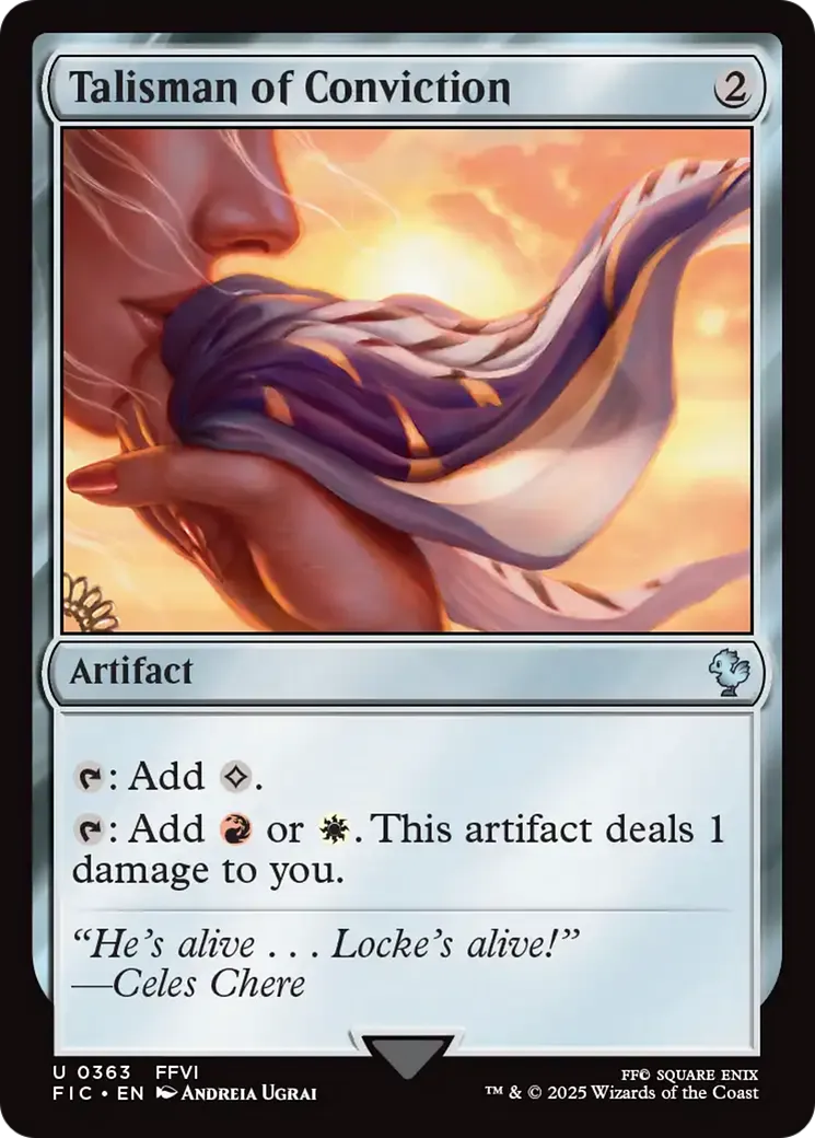 Talisman de conviction — Final Fantasy Commander — Magic: The Gathering