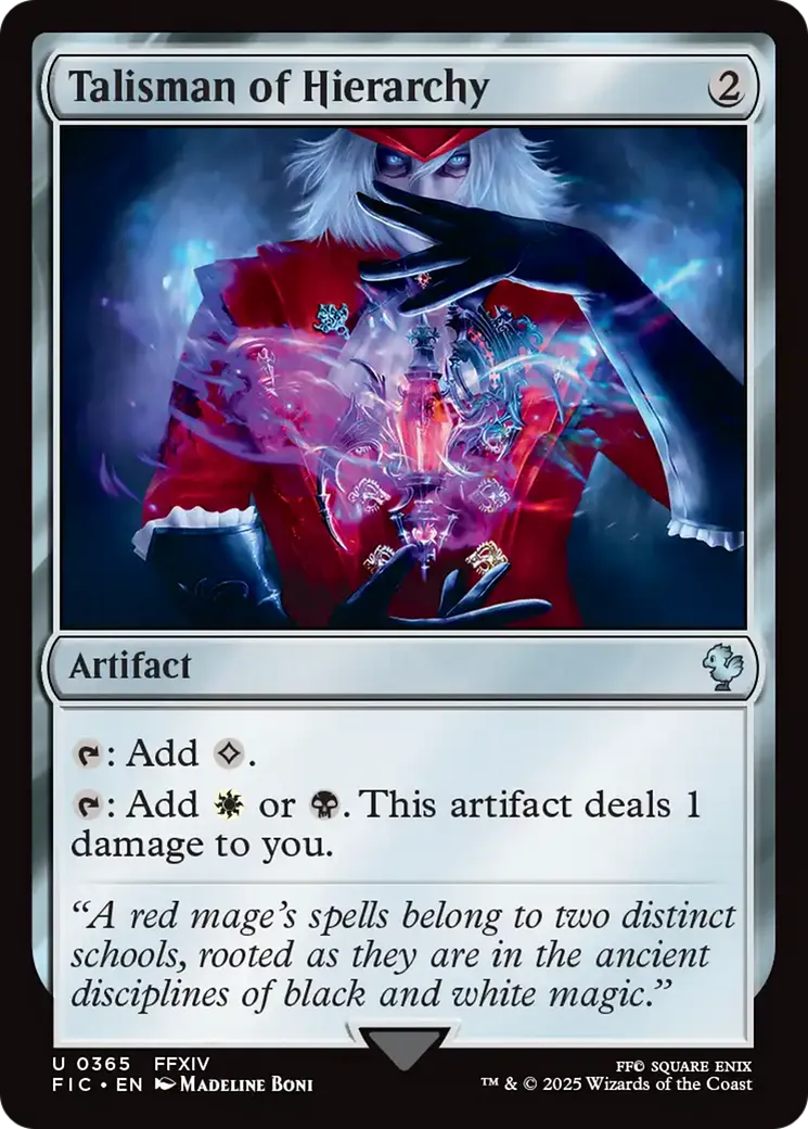 Talisman de hiérarchie — Final Fantasy Commander — Magic: The Gathering