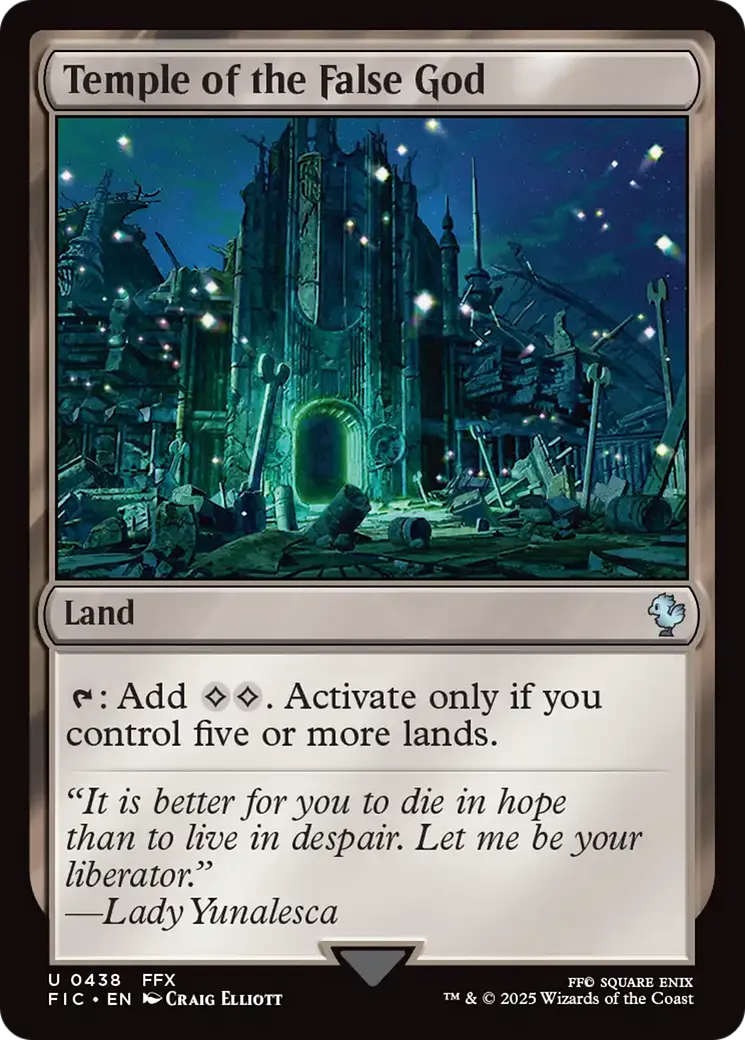Temple de la fausse divinité — Final Fantasy Commander — Magic: The Gathering