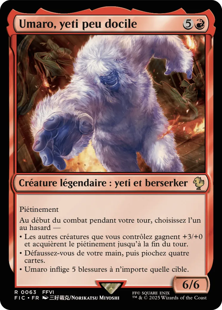 Umaro, yeti enragé — Final Fantasy Commander — Magic: The Gathering