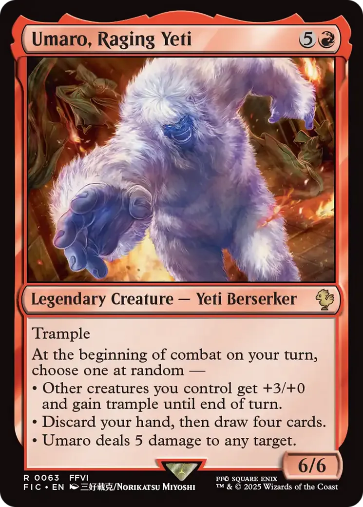 Umaro, Raging Yeti — Final Fantasy Commander — Magic: The Gathering