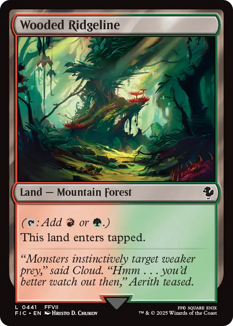Wooded Ridgeline — Final Fantasy Commander — Magic: The Gathering
